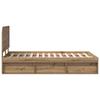 Bed Frame with Headboard Rustic Oak Finish 120 x 200 cm