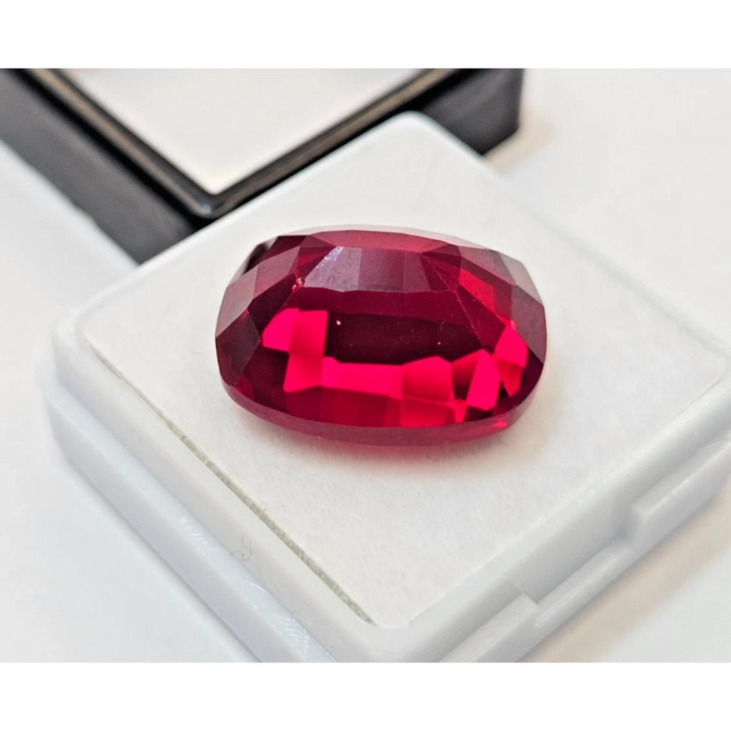 Stunning Red Color Ruby Mozambique Cushion Cut 20-21 Ct Certified Gemstone