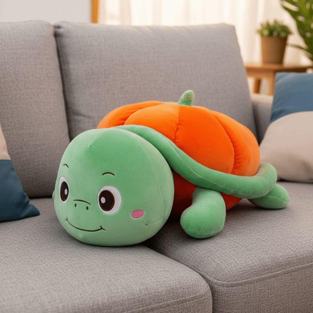 Fluffy Pumpkin Turtle Plush Toys Persimmon Turtle Animal Plush Doll Turtle Stuffed Doll  Car Decor