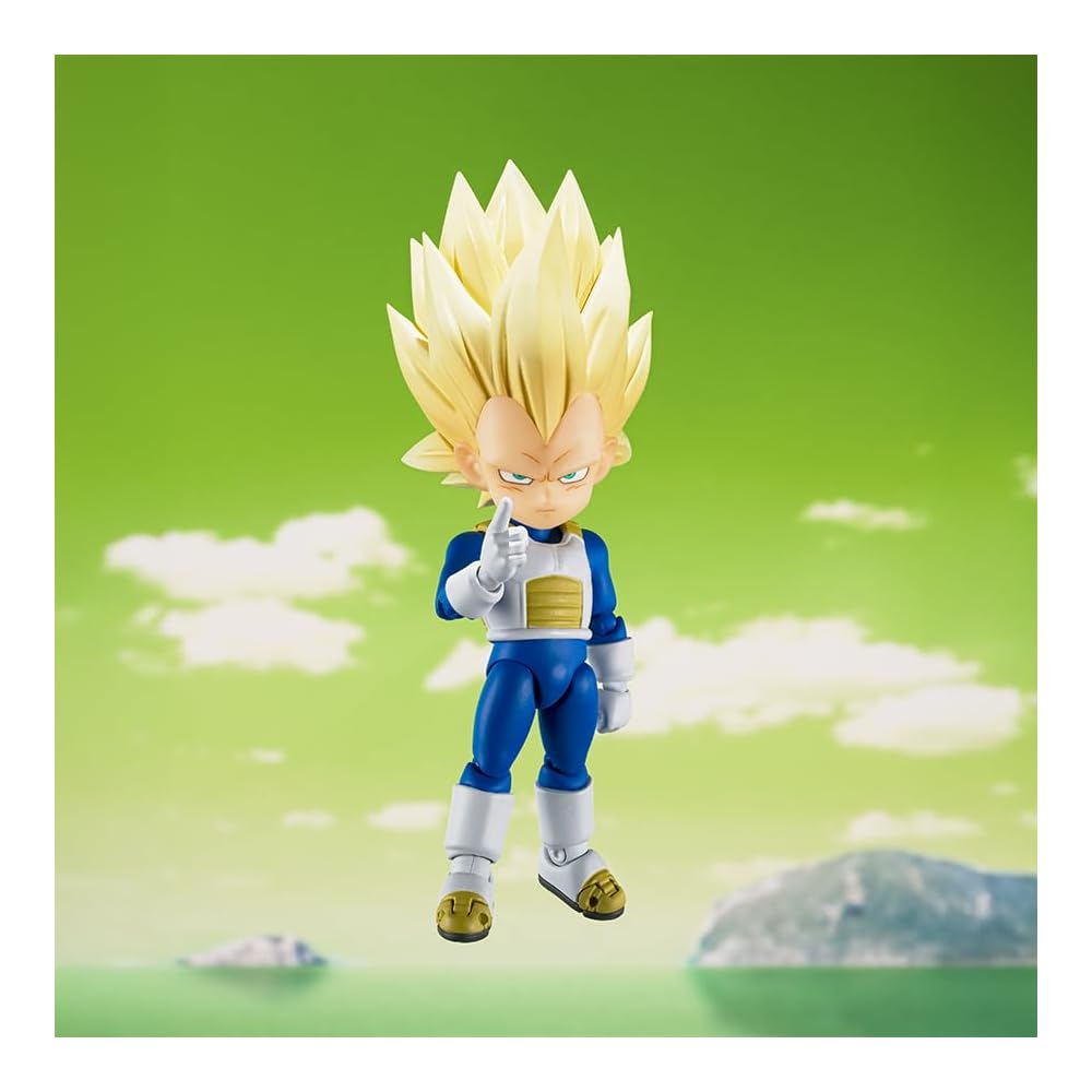 S.H.Figuarts Супер Сайян 3 Веджета Мини ПВХ АБС Фигурка 90 мм Раскрашенная Коллекционная