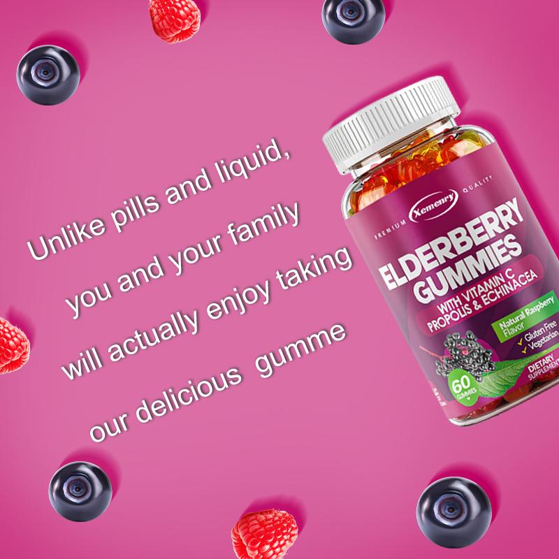 Xemenry - Elderberry & Vitamin C Gummies - Immune Health