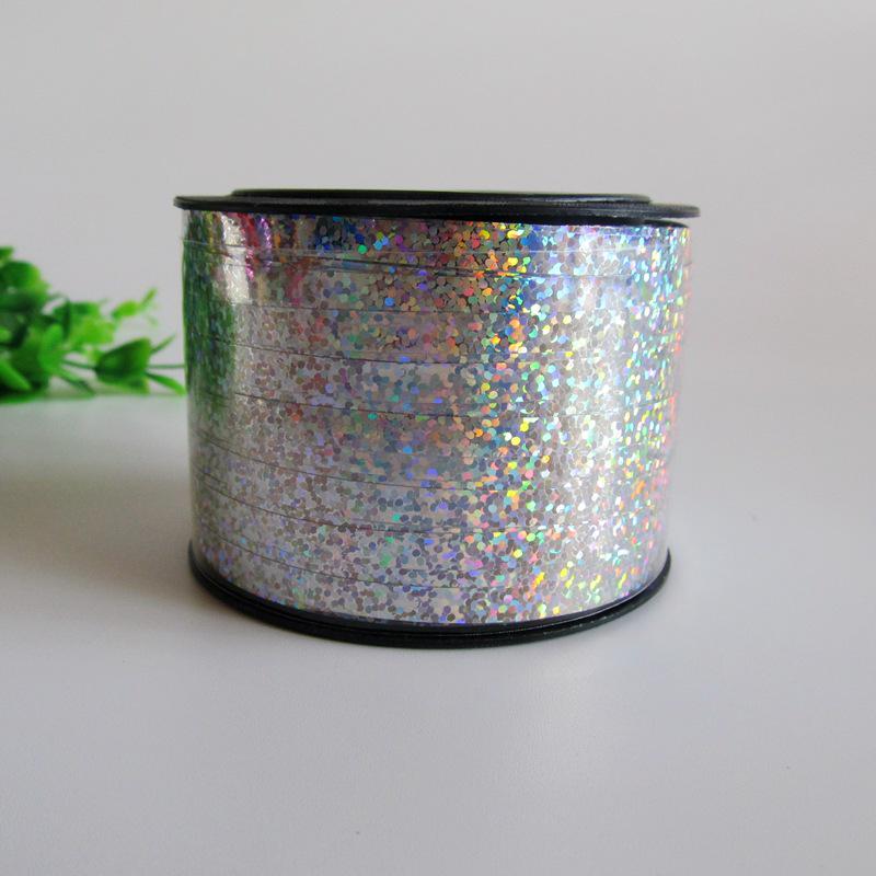 Ролик цветной лазерной ленты - 100 ярдов (90 метров) для Дня рождения, Свадебных украшений, Упаковки подарков и Вечериночных завязок