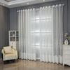 New Embroidery Embroidery Yarn White Window Screen Partition Curtain Balcony Floor-to-ceiling Window Bay Window Light Transmission