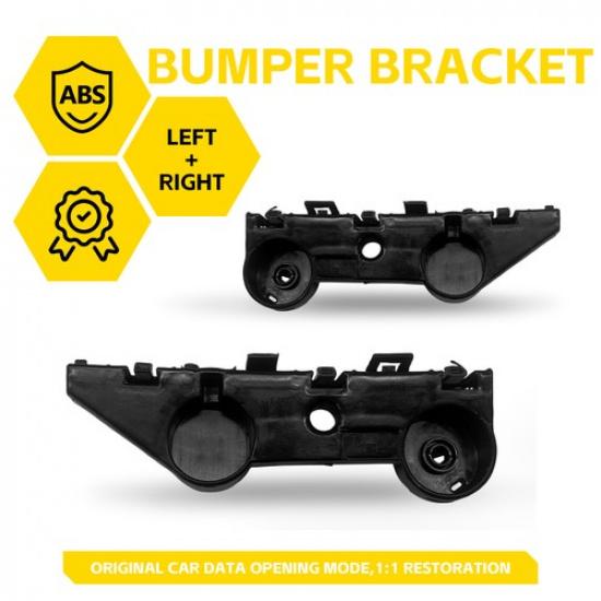 L/R Rear Upper /Lower Bumper Cover Supports Black For 2014- Infiniti Q50