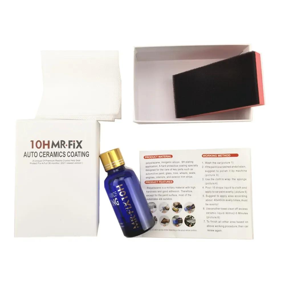 2 шт. 30 мл 10H антицарапающий автокерамический стеклянный слой жидкий гидрофобный полироль для ухода за краской супердеталирующее покрытие для стайлинга автомобиля