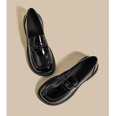 Черные туфли Мэри Джейн в британском стиле, женские кожаные туфли 2025 года, новые французские туфли в стиле ретро, кожаные мокасины на платформе, женская обувь