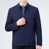 Шелк Mulberry весна и осень новый мужской повседневный пиджак пальто для среднего и пожилого возраста кадры административный бизнес большой размер папы топы
