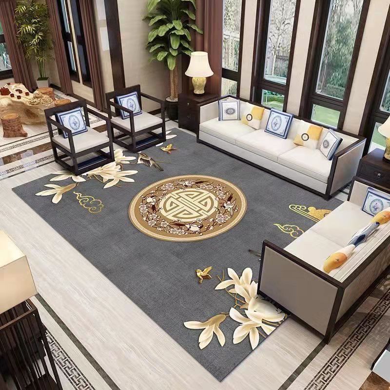 Роскошные большие коврики для гостиной, журнальные столики в китайском стиле, ковры для декора спальни, нескользящие моющиеся напольные коврики, коврик для входа