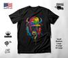 Bull In a Baseball Cap Neon Graphic T-Shirt Black Unisex S-2XL