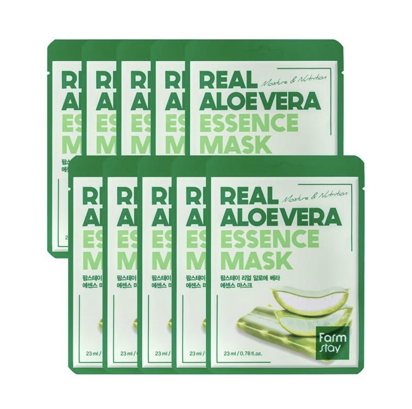 FARM STAY Real Aloe Vera Essence Mask 23ml (3 Options)