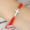 Creative Personality Stainless Steel Cross Hand-woven Adjustable Colored String Couple Versatile Bracelet