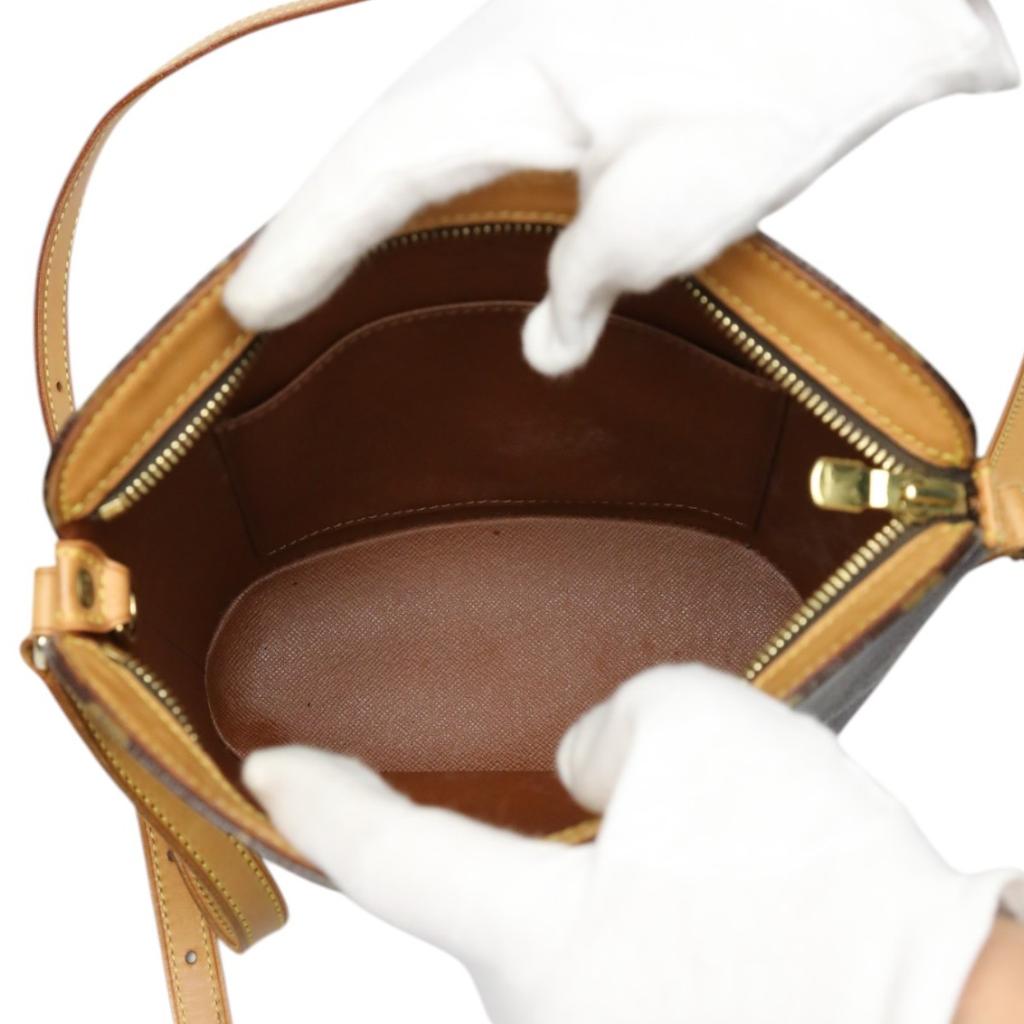 LOUIS VUITTON Monogram Drouot Shoulder Bag Monogram canvas Brown Women M51290 Used