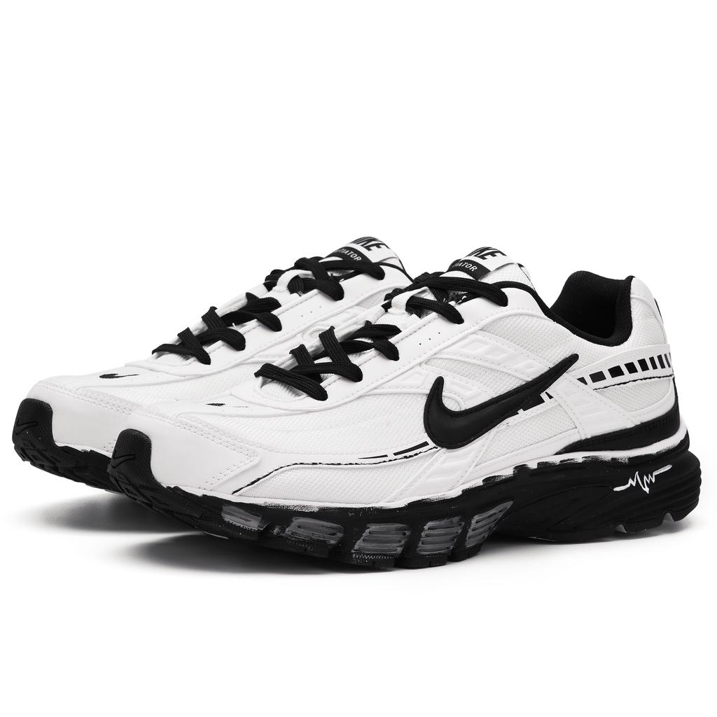 Nike Initiator Cushioning Low top Casual Sprint Running Shoes Men's White Black 394055-100(Team1128-)