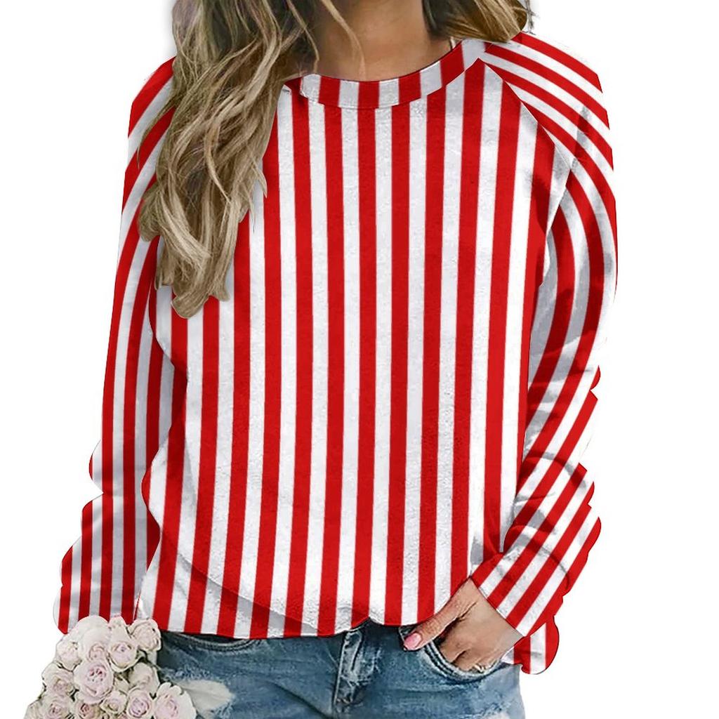 Женская толстовка с капюшоном с принтом в виде радужных полосок и круглым вырезом, с длинным рукавом, симпатичная повседневная толстовка с капюшоном, свободная, большого размера, модная толстовка с капюшоном