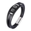New Hand-woven Multi-layer Combination Accessory Stainless Steel Men's Leather Bracelet Fashion Man Jewelry