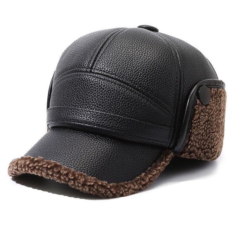 Men's Winter Earmuffs Cotton Hats with Velvet Lining, Windproof & Cold-Proof Duckbill Northeast Hats