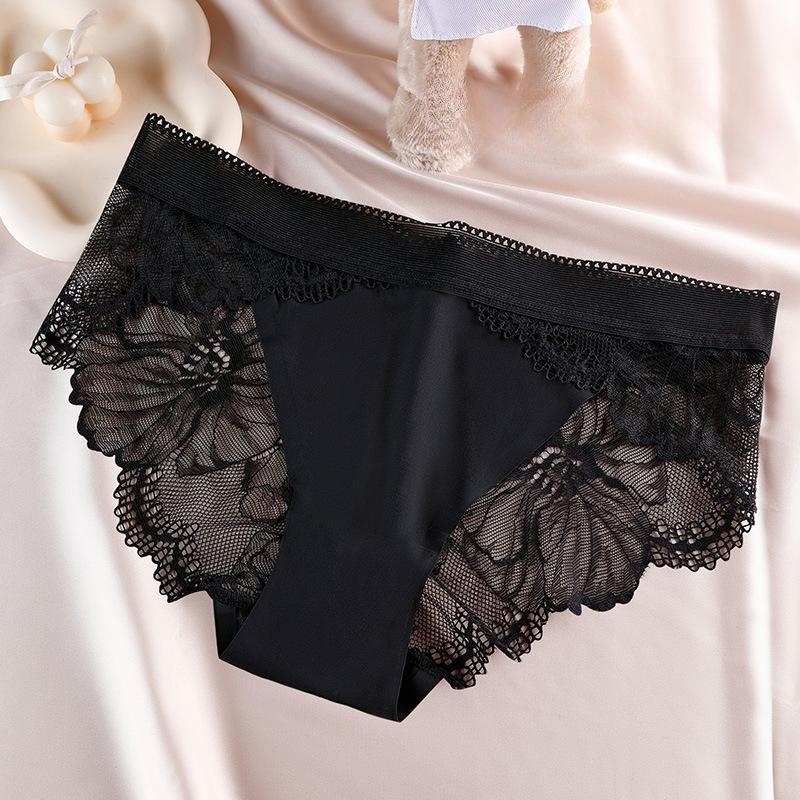 Seamless Panties Women Plus Size Sexy Transparent Lace Panties Women Breathable Hip Lift Briefs Women