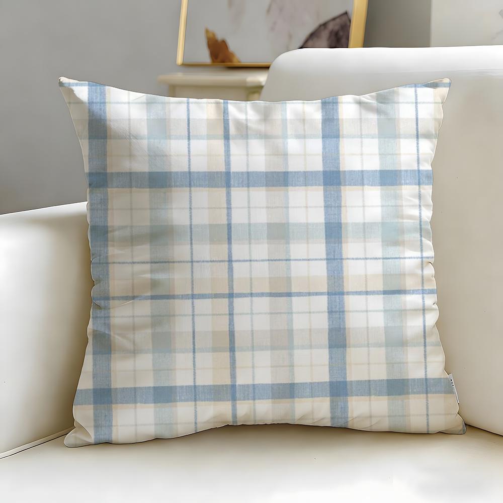 Solid Color Patchwork Floral Cushion Cover Soft  EasyWash Pillow Case  Versatile for Couch Bed Travel and Office