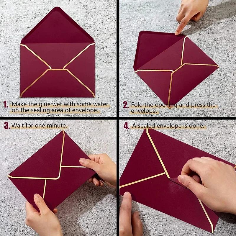 10 шт./упаковка винтажных конвертов в стиле Пномпеня в стиле вестерн, приглашений на свадьбу, поздравительных открыток, подарков