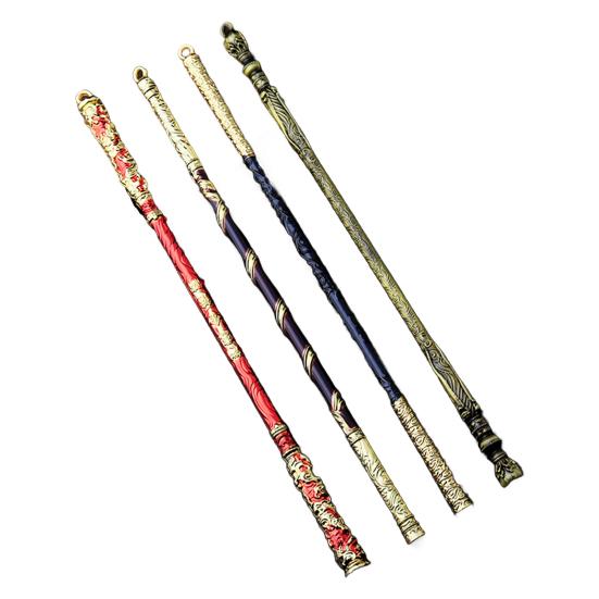 4 шт./компл. Укун Золотая дубина грабли посох набор резное Путешествие на Запад персонаж оружие Руи Цзиньгу Банг Monkey King Bar Золотой обруч палка модель