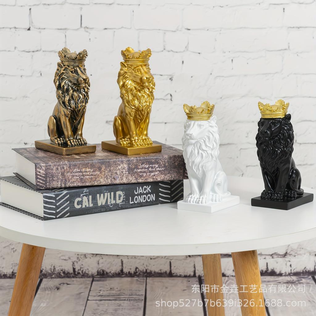 Golden Lion Statue Home & Office Decor – Gift for Men, Fathers, Boys, Grandfathers