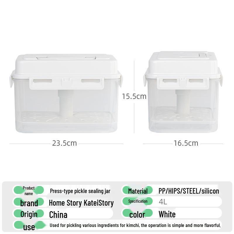 Герметичная пластиковая банка для солений - Контейнер для кимчи и овощей пищевого класса