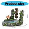 Смола Скала Водяное колесо для аквариумов Ландшафтное украшение с павильонами Пещера-укрытие для рыб и креветок