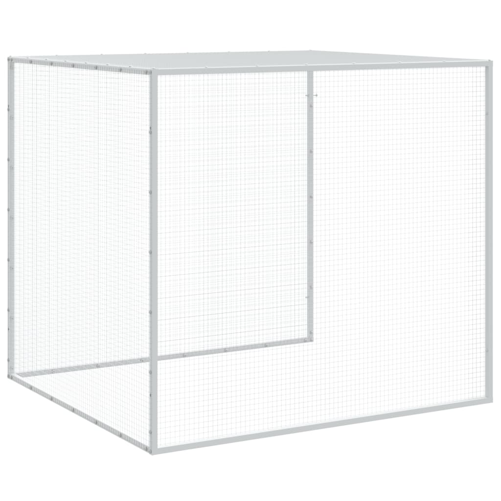 Vidaxl Klatka Dla Kurcząt, Z Dachem, Jasnoszara, 1003X98X90 Cm, Stal