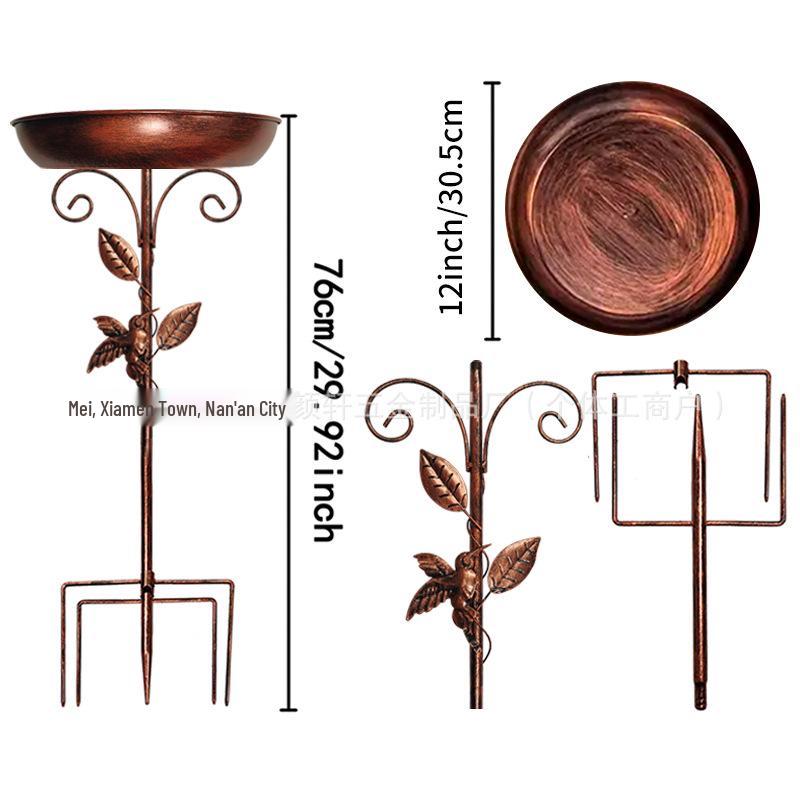 Ретро Железная Птичья Поилка Садовое Украшение и Уличный Цветочный Горшок