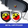1Pc Car Metal Sticker Custom Shield Car Rear Trunk Shield Emblem Badge Sticker for Abarth Abbas 695 595 500 Competizione 124 Spider PUNTO