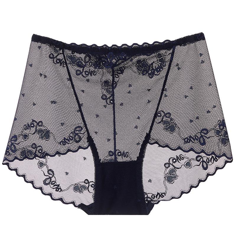 Размер: Прозрачное ультратонкое прозрачное ультратонкое кружевное нижнее белье со средней талией, сексуальное соблазнительное кружевное нижнее белье, женские трусы, трусы