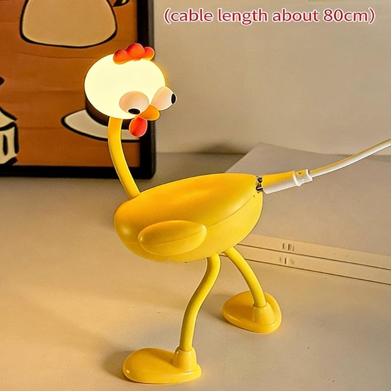 Портативная маленькая USB-заряжаемая лампа с мягким светом, защищающим глаза, гибкая конструкция, безопасная текстура для детской спальни