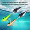 5Pcs Fishing Lures Realistic Looking Bright Colors Rotation Spoons Freshwater Spinner Artificial Metal Lures Hard Baits