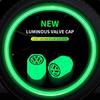 B6 2025 Hot For Volkswagen Luminous Tire Valve Caps Multi-color Fluorescent Night Glowing Decor For Volkswagen VW GTI R Polo Gol