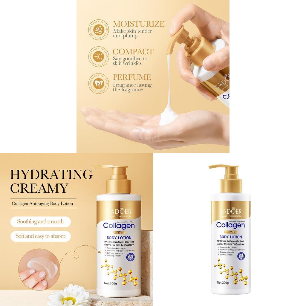 Sadoer Bone Collagen Anti Wrinkle Body Lotion With Moisturizing Glycerin For All Skin Types