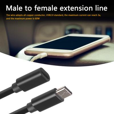 Удлинительный кабель Type-C Male-Female, универсальный многофункциональный кабель для зарядки и питания USB-C, скорость 480 Мбит/с