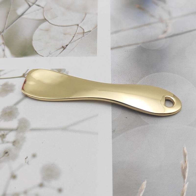 Ложка для массажа глаз, ложка для снятия усталости глаз, металлическая ложка для крема для лица, косметический массажный совок для смешивания, портативная косметическая лопаточка P7O5