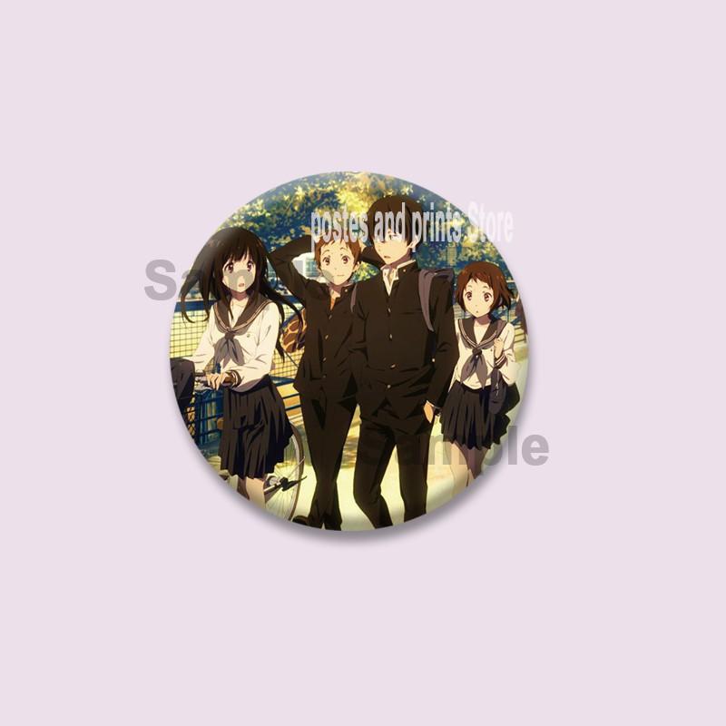 Милые аниме-значки из эмали Hyouka для одежды, сумок, шляп, ювелирные аксессуары, мультяшная круглая брошь, значок персонажа Эру Читанда, игрушки, подарки