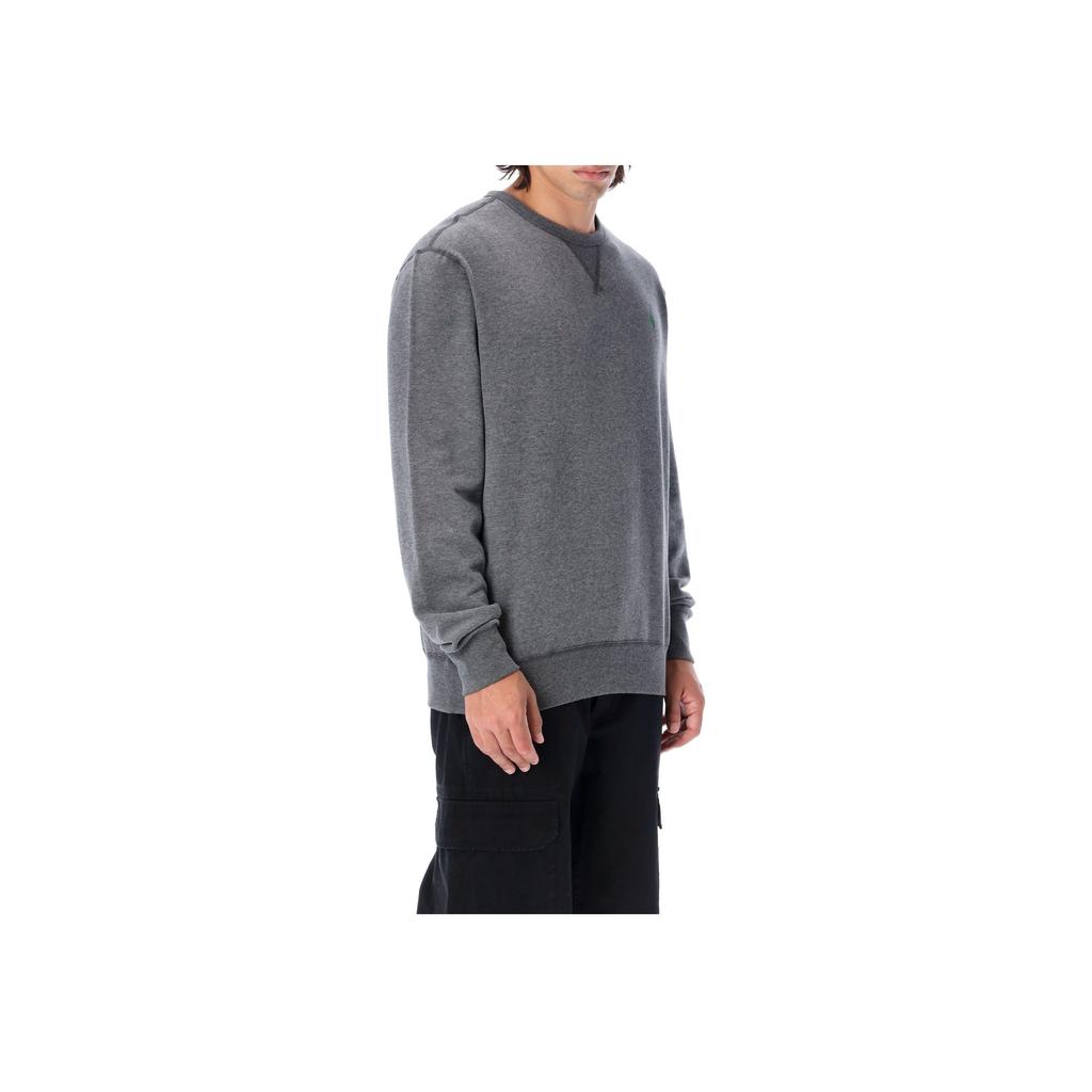 Polo Ralph Lauren FW22 Solid Logo Вышитый круглый вырез Толстовка Мужская Толстовка Серый 710766772-039