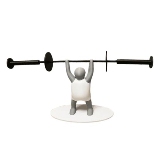 Держатель для туалетной бумаги для тяжелоатлета, держатель для рулона туалетной бумаги в виде штанги, напечатанный на 3D-принтере