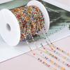 2Meters 1Meter Stainless Steel 2.5mm Crystal Beads Chain Natural Stone Beaded Chains for Necklace Bracelet Jewelry Making DIY