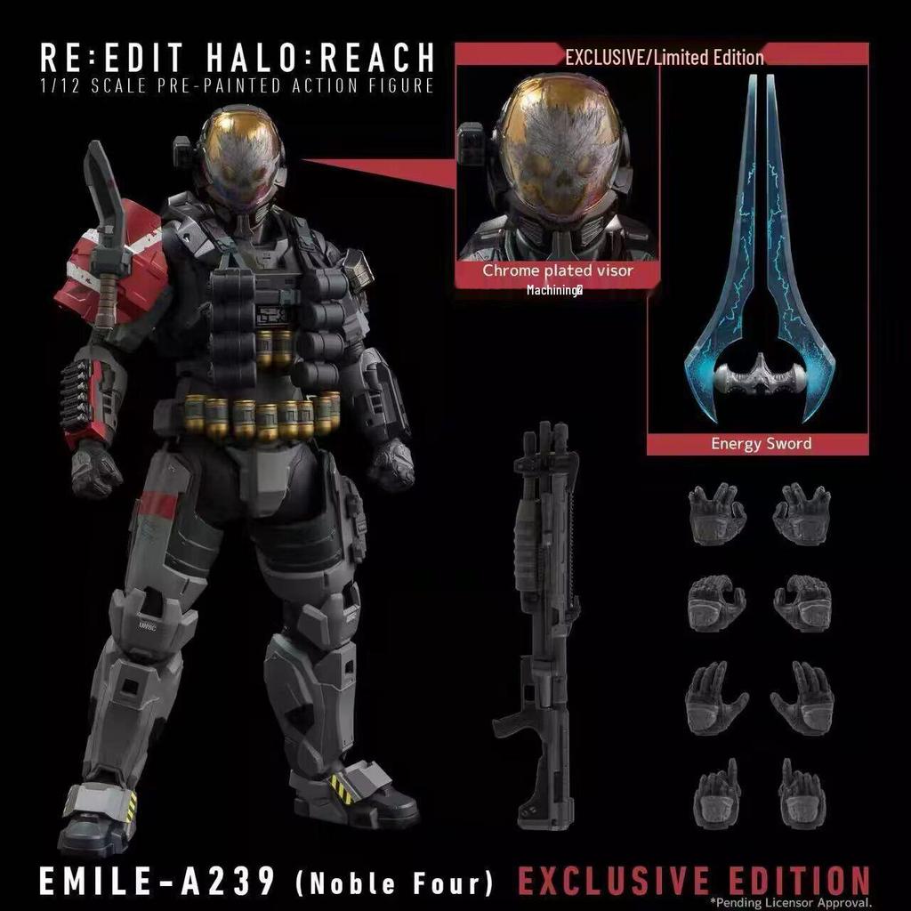 Sentinel 1/12 Halo Спартанец Мастер Чиф Подвижная Фигурка