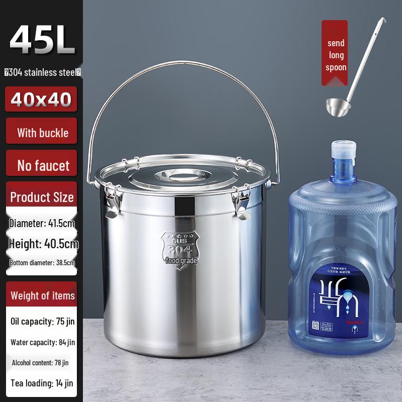 Extra Thick Stainless Steel Multi-Purpose Bucket with Faucet and Buckle