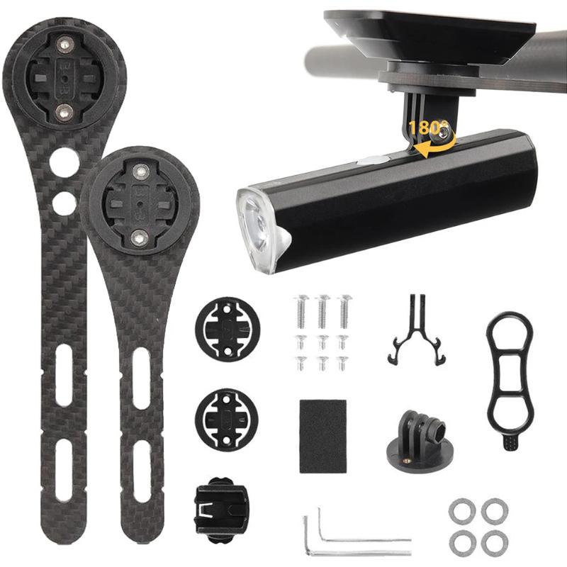 Carbon Fiber Bicycle Computer Holder Bike Handlbar Computer Mount Cycling Speedometer Support Holder for Garmin Bryton Wahoo
