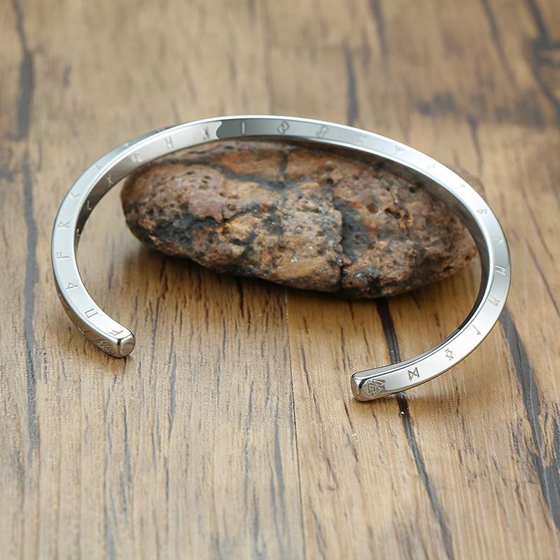 Vnox Ретро Норвежский Браслет-манжета Викингов для Мужчин Нержавеющая Сталь Мобиус Норвежская Мифология Руны Амулет Украшения Подарок Папе