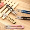 1/2/3/4pcs Multicolor Trimming Sewing Scissors Nippers U Shape Clippers Yarn Stainless Steel Embroidery Craft Scissors Tailor