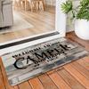 1 Camper Entrance Mat - Rustic "Welcome to Our Camper" Design , Non-Slip Polyester Mat , Suitable for Indoor/Outdoor Use