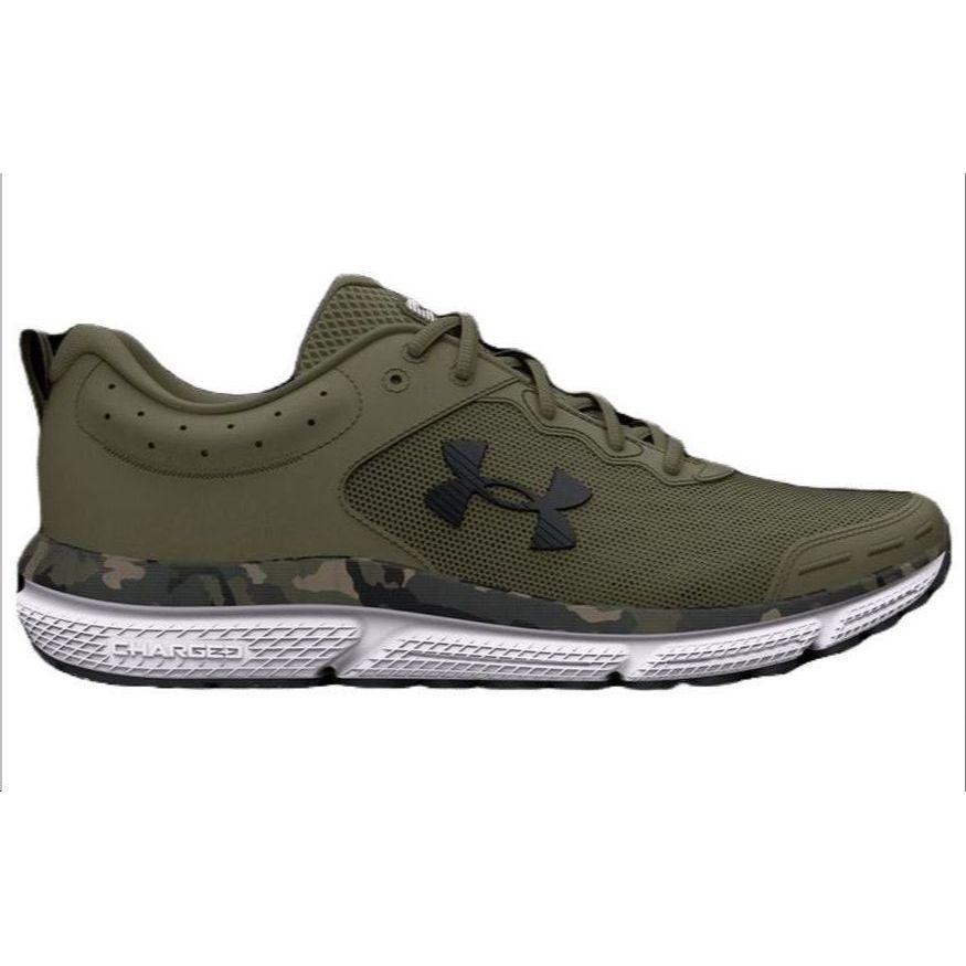 Under Armour Charged Assert 10 Marine OD Green Camo Unisex Sneakers Black 3027036-300