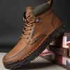 Men's High-top Leather Boots Casual Sneakers