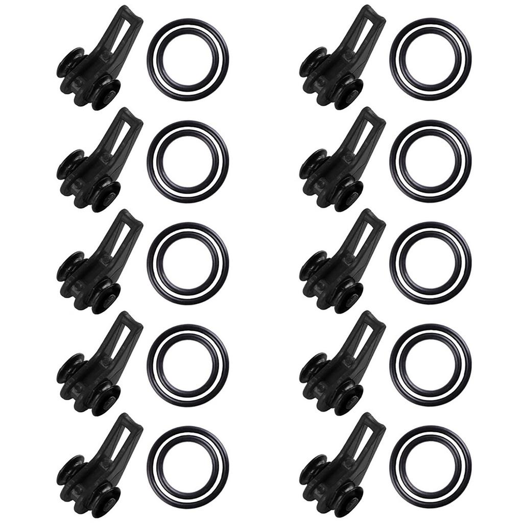 10pcs Lure Fishing Hook Keeper Holders With Rubber Bands Portable Lightweight Fishing Rod Tool Accessories